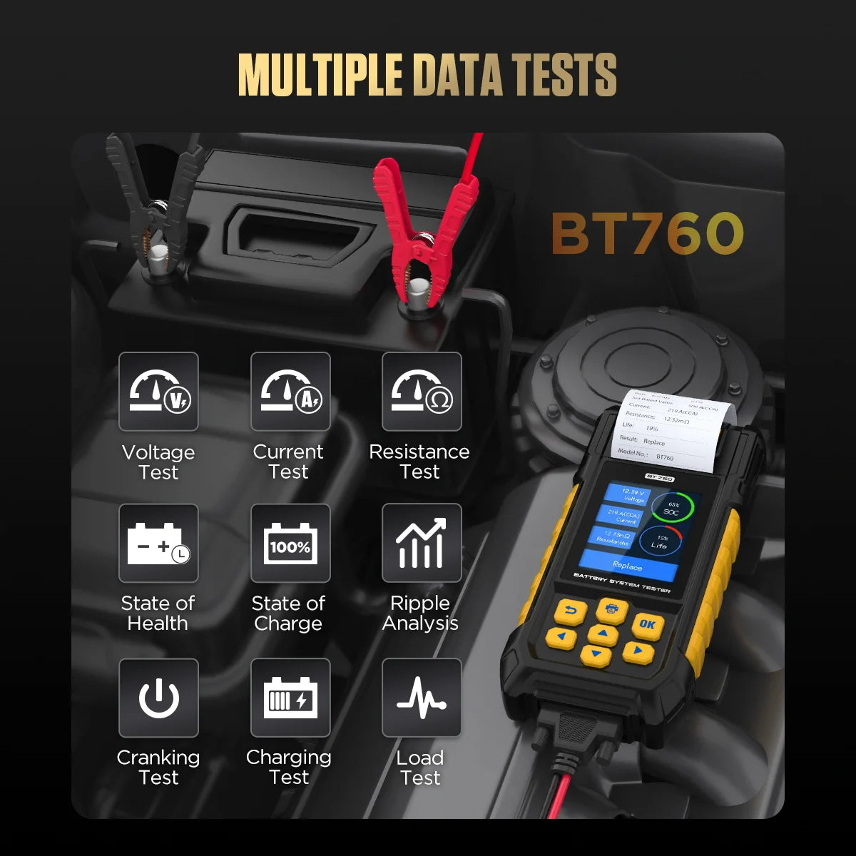 Car Battery Tester Analyzer - BT760 SUPER